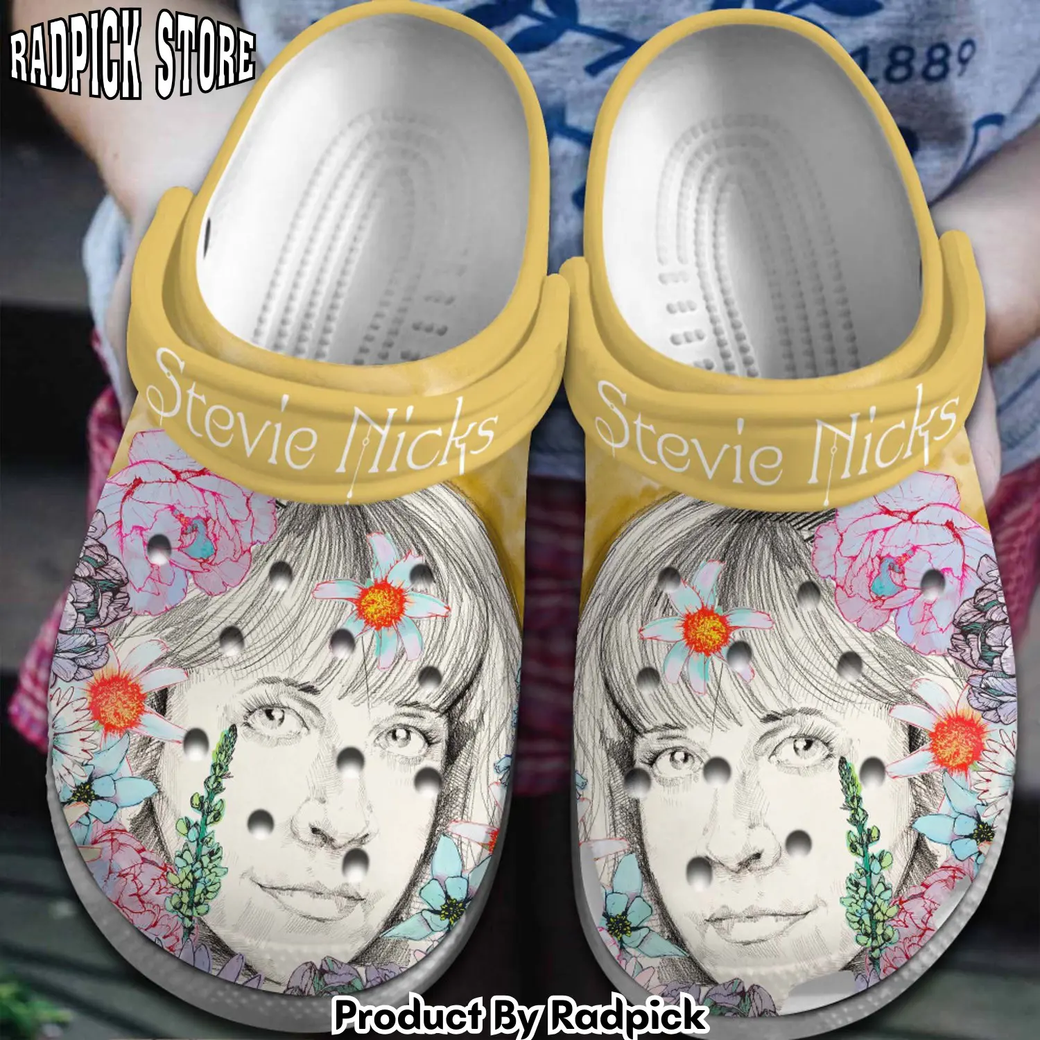 Radpick stevie nicks music clogs shoes comfortable for men women 8uv rp6521155